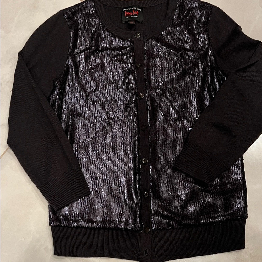 Banana Republic Black Sequin Sweater